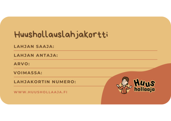 Kampanjahintainen lahjakortti Huushollaajan palveluihin (5h) - Image 2